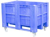 Контейнер 1200х800х900 сплошной, на колёсах, арт. C-Box 1208 SW (900) на колесах синий, код: 20283