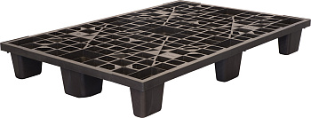 Паллет 1200x800х160 перфорированный, вкладываемый, на 9-х ножках, арт. TR 1208 L черный, код: 12748