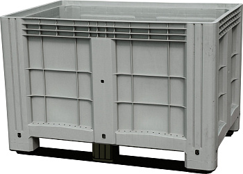Контейнер 1200х800х800 мм сплошной на полозьях, арт. SDBOX 1208 SS серый, код: 13194