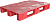 Паллет 1200x800х150 сплошной, на 3-х полозьях, арт. TR 1208-1 красный, код: 09145