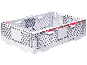 Паллетный борт штабелируемый 1200x800x300 c бортиками, арт. CR FSF 1208 серый, код: 23019