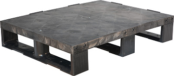 Паллет 800x600х150 сплошной, на 3-х полозьях, арт. TR 680 черный, код: 07877