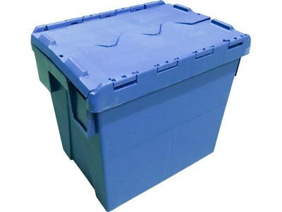 Ящик сплошной 400×300×355 мм, объем 43.8 л., арт.: SPKM 4336-1, синий, код: 21821